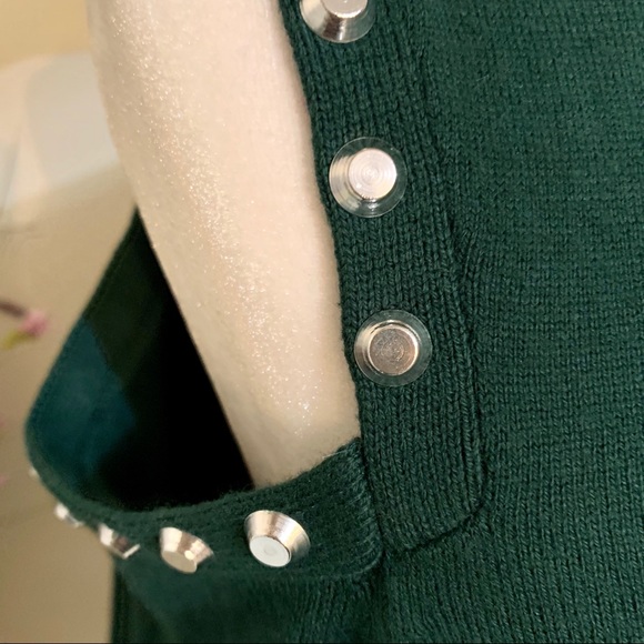 Michael Kors Silver Studded Cold Shoulder Top - Picture 5 of 8